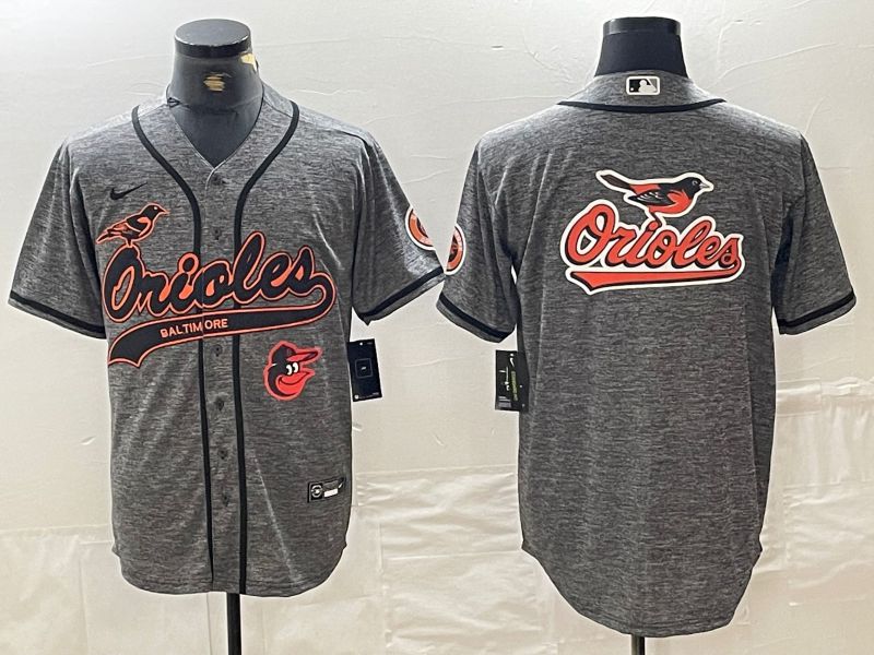 Men Baltimore Orioles Blank Grey Jointly 2024 Nike MLB Jersey style 6->baltimore orioles->MLB Jersey